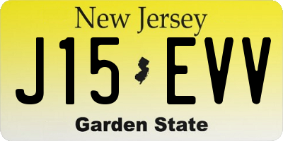 NJ license plate J15EVV
