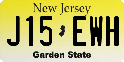 NJ license plate J15EWH