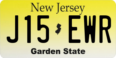 NJ license plate J15EWR