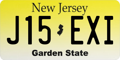 NJ license plate J15EXI