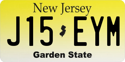 NJ license plate J15EYM