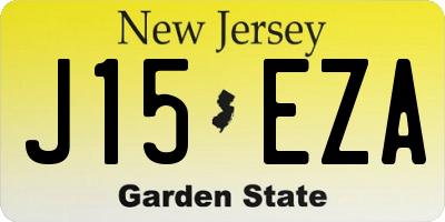 NJ license plate J15EZA