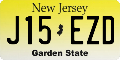 NJ license plate J15EZD