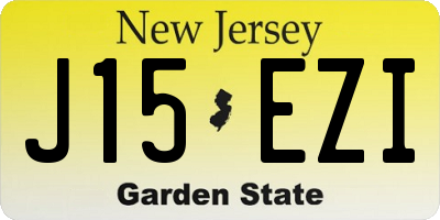 NJ license plate J15EZI