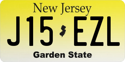NJ license plate J15EZL