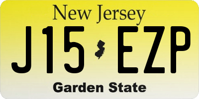 NJ license plate J15EZP