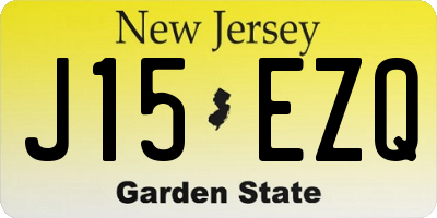 NJ license plate J15EZQ