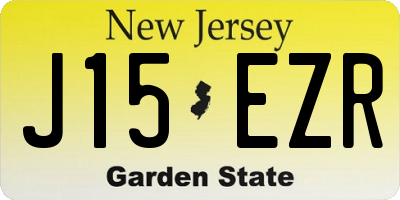 NJ license plate J15EZR