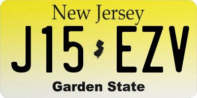 NJ license plate J15EZV