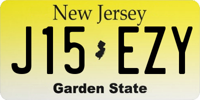 NJ license plate J15EZY