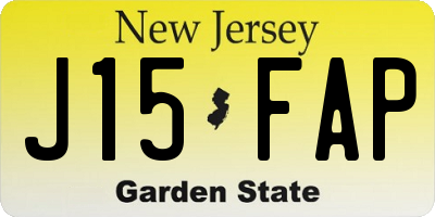 NJ license plate J15FAP