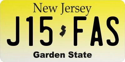 NJ license plate J15FAS