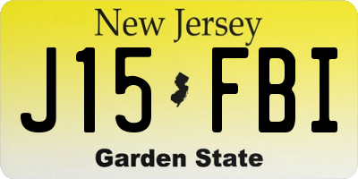 NJ license plate J15FBI