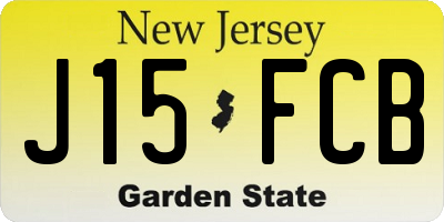 NJ license plate J15FCB