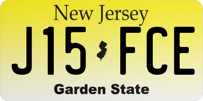 NJ license plate J15FCE