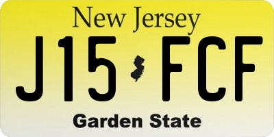 NJ license plate J15FCF