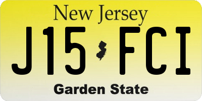 NJ license plate J15FCI