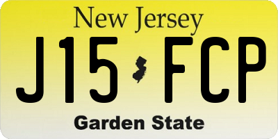 NJ license plate J15FCP