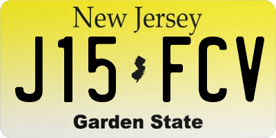 NJ license plate J15FCV