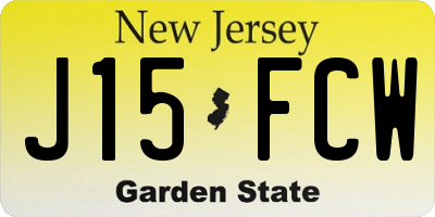 NJ license plate J15FCW