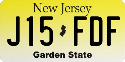 NJ license plate J15FDF