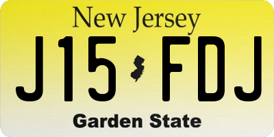 NJ license plate J15FDJ