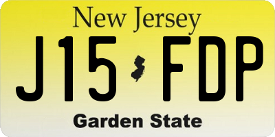 NJ license plate J15FDP