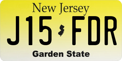 NJ license plate J15FDR