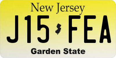 NJ license plate J15FEA
