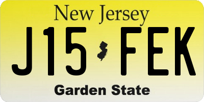 NJ license plate J15FEK