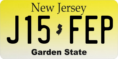 NJ license plate J15FEP