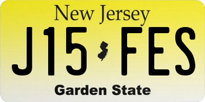 NJ license plate J15FES