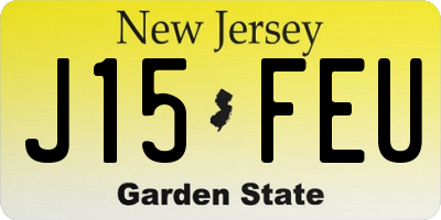 NJ license plate J15FEU