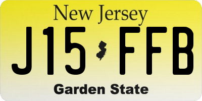 NJ license plate J15FFB