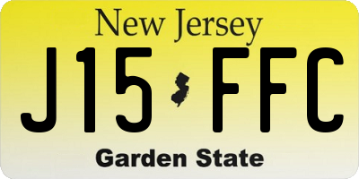 NJ license plate J15FFC