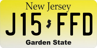 NJ license plate J15FFD