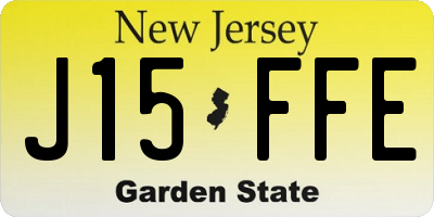 NJ license plate J15FFE