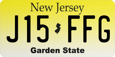NJ license plate J15FFG