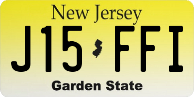 NJ license plate J15FFI