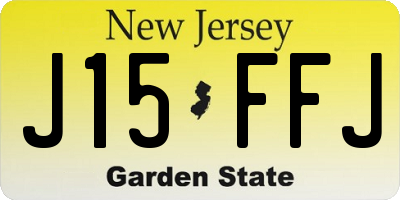 NJ license plate J15FFJ