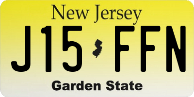 NJ license plate J15FFN