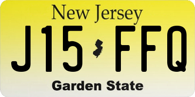NJ license plate J15FFQ