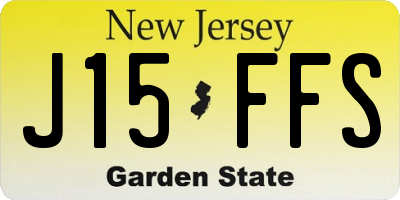NJ license plate J15FFS