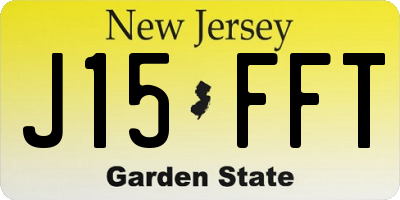 NJ license plate J15FFT