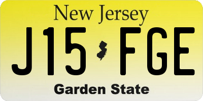 NJ license plate J15FGE