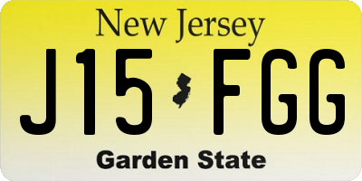 NJ license plate J15FGG
