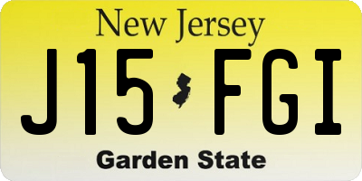 NJ license plate J15FGI
