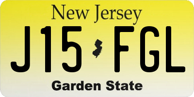 NJ license plate J15FGL