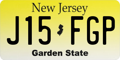 NJ license plate J15FGP