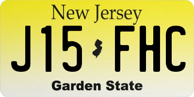 NJ license plate J15FHC